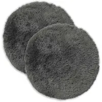 vidaXL Kussensloop 2 pcs HEERLEN Lichtgrijs Ø 40 cm PV Fleece