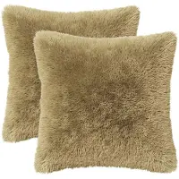 vidaXL Kussensloop 2 pcs HEERLEN Lichtgroen 30 x 30 cm PV Fleece