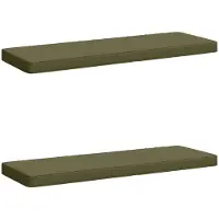 vidaXL 2-delige Bankkussens VUGHT 2 st 100% Polyester Olijfgroen