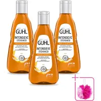 Guhl 3 x Intensief Versterkend Shampoo met bier-extract - 250 ml - Voordelingsverpakking - 3 stuks