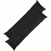 vidaXL Kussensloop 2 st HEERLEN Zwart 40 x 145 cm Flanel