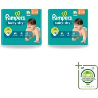Pampers 2 x – Luiers – Baby-Dry Maat 3 (6-10 kg) – 34 Luiers - Grootverpakking - Vaatwasstrips - Babyluier - Babydouche - Droge Luier - Luier Voor Baby - Luier 3 Kg