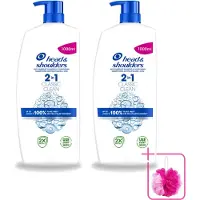 Head & shoulders 2 x Classic 2-in-1 Anti-Roos Shampoo + Conditioner - 1000ml - Pomp - Bulkverpakking - Kwaliteit - Douchemop - Prijs