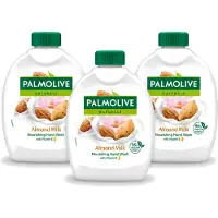 Palmolive 3 x - Amandelmelk - Handzeep Navulling - Zacht & Hydraterend - 300 ml - Voordeelverpakking - 3 stuks