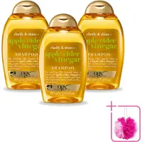 OGX 3 x - Apple Cider Vinegar - Shampoo - Clarify + Shine - 385 ml - Bulkverpakking - Haartype - Douchemop - Glans