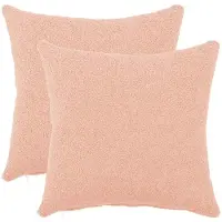vidaXL Kussensloop 2 st HEERLEN Roze 45 x 45 cm Bouclé