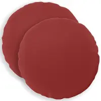 vidaXL Kussensloop 2 st HEERLEN Wijnrood Ø 60 cm Polyester