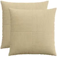 vidaXL Kussensloop 2 st ALMELO Grijs Groen 55 x 55 cm corduroy