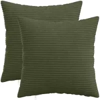 vidaXL Kussensloop 2 st HEERLEN Groen 40 x 40 cm corduroy
