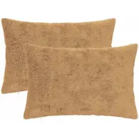 vidaXL Kussensloop 2 st HEERLEN Taupe 50 x 80 cm Nep Konijnenbont