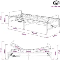 vidaXL Elektrisch Verstelbaar Bed Frame Zwart 107 x 200 cm Staal