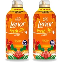 Lenor 2 x – Wasverzachter – Tropical Sunset – 70 Wasbeurten – 980 ml - Voordeelverpakking - 2 stuks