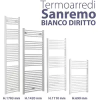 Lazzarini TERMOARREDO "SANREMO", WIT, H.1420 x B.600 x D.550