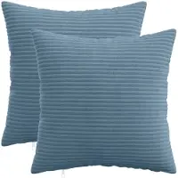 vidaXL Kussensloop 2 st HEERLEN Blauw 40 x 40 cm corduroy