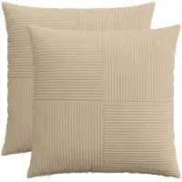 vidaXL Kussensloop 2 st ALMELO Taupe 55 x 55 cm corduroy