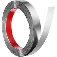 Merkloos Solidchoice - Roestvrij Stalen Wandlijst 10m x 2,5cm Decoratieve Strip Zilver