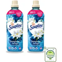 Soupline 2 x – Wasverzachter – Energie Jasmijn & Witte Bloemen – 950 ml - Grootverpakking - Vaatwasstrips - Wasverzachter - Jasmijn - Witte Bloemen - Fris - Energie