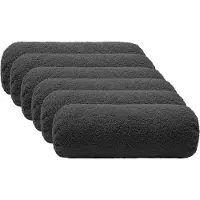 vidaXL Kussensloop 6 st HEERLEN Donkergrijs Ø 15 x 40 cm Bouclé