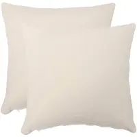vidaXL Kussensloop 2 st HEERLEN Crèmekleurig 50 x 50 cm Bouclé
