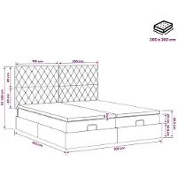 vidaXL Ottoman bed met matras met hoofdeinde 2 st Donkergroen Fluweel
