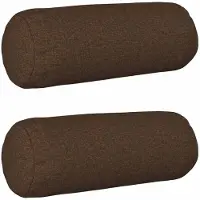 vidaXL Kussensloop 2 st HEERLEN Bruin Ø 15 x 40 cm Stof