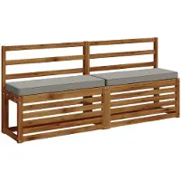 vidaXL 1-delig Bankkussen VUGHT 100% Polyester Grijs 60 x 30 x 5 cm