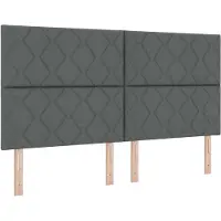 vidaXL LED Hoofdbord Grijs 180 cm Stof