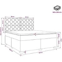 vidaXL Boxspringbed met matras en hoofdeinde, roze, 160 x 200 cm, fluweel