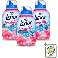 Lenor 3 x - Wasverzachter - Fresh Air - Fleurige Bloesem - 36 Wasbeurten - Wasstrips - Wasverzachter - Frisheid - Buiten Gedroogd Was - Bloemige Geur - Wasgoed