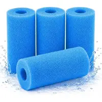 Merkloos Filterspons type A, 4 stuks, 20 x 10 cm, voor zwembadfilters