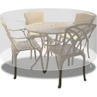Merkloos Ronde terrasoverkapping, waterdicht, winddicht, 130 x 71 cm, geschikt voor buitengebruik