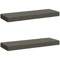 vidaXL 2-delige Bankkussens VUGHT 2 st 100% Polyester Grijs