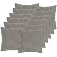 vidaXL Kussensloop 12 st HEERLEN Lichtgrijs 50 x 50 cm
