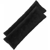 vidaXL Kussensloop 2 st HEERLEN Zwart 40 x 145 cm PV Fleece