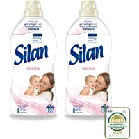 Silan 2 x – Wasverzachter – Sensitive – 1144 ml - Wasstrips - Wasverzachter - Gevoelige Huid - Hypoallergene - Huidvriendelijk - Wasgoed Zachtheid