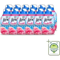 Lenor 12 x - Wasverzachter - Fresh Air - Fleurige Bloesem - 36 Wasbeurten - Grootverpakking - Vaatwasstrips - Wasverzachter - Frisheid - Buiten Gedroogd Was - Bloemige Geur - Wasgoed