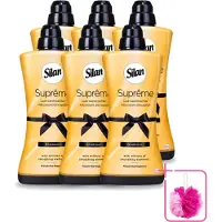 Silan 6 x Suprême - Wasverzachter - Glamour - 44 Wasbeurten - 1.2L - Bulkverpakking - Wasverzachter - Douchemop - Wasgoed verzachter