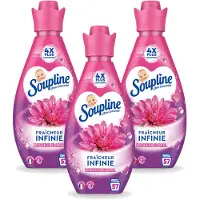 Soupline 3 x – Wasverzachter – Infinite Freshness Floral Happiness – 800 ml - Voordeelverpakking - 3 stuks