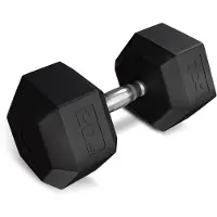Trex Sport TX-200RD - Dumbbell - Staal met rubber - Voor krachttraining - 1×20 kg - Geribbelde greep