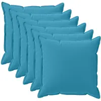 vidaXL Kussen met kussen HOUTEN 6 st Lichtblauw Polyester