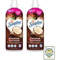 Soupline 2 x – Wasverzachter – Verwarmende Kokosnoot & Witte Bloemen – 950 ml - Wasstrips - Wasverzachter - Kokosnoot - Witte Bloemen - Warme Geur - Wasgoed
