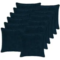 vidaXL Kussensloop 12 st HOUTEN Marineblauw 40 x 40 cm