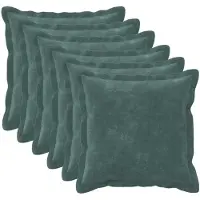 vidaXL Kussen met kussen HOUTEN 6 st Zee blauw Microfiber Fleece