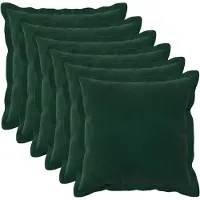 vidaXL Kussensloop 6 st HOUTEN Donkergroen 45 x 45 cm Fluweel