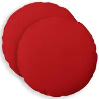 vidaXL Kussensloop 2 st HEERLEN Rood Diam. 30 cm Stof