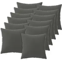 vidaXL Kussen met kussen HEERLEN 12 st Antraciet Polyester