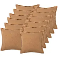 vidaXL Kussensloop 12 st HOUTEN Beige 50 x 50 cm Bouclé