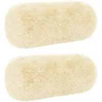vidaXL Kussensloop 2 pcs HEERLEN Crèmekleurig Ø 15 x 40 cm PV Fleece