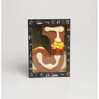 Pure Verwennerij Luxe Gedecoreerde Melk Chocolade Letter J - 240 Gram