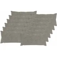 vidaXL Kussensloop 12 st HEERLEN Lichtgrijs 40 x 80 cm